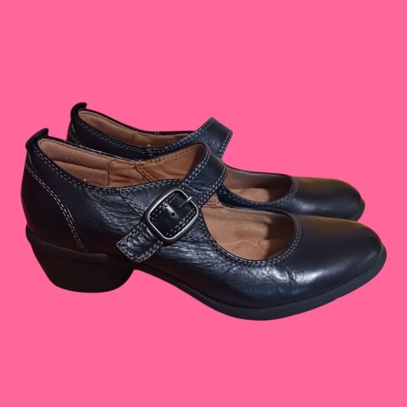 Comfortiva Womens Quanita Black Leather Mary Jane Shoes Size 6M - Picture 5 of 16